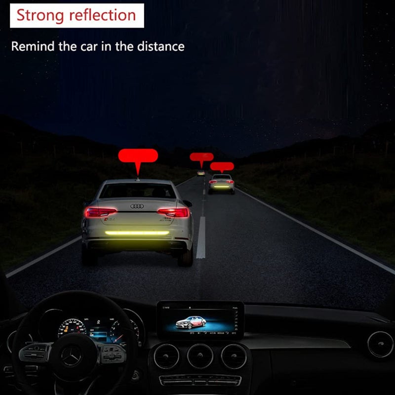 MACHSWON Car Rear Trunk Reflective Strip Fluorescent Green Warning Sticker Secure Reflector Tape Car Styling Decals Accessories 90cm - Image 4